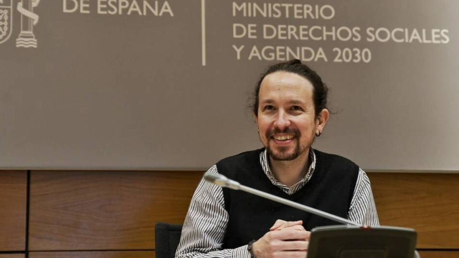 Pablo Iglesias, cuando era Ministero de Derechos Sociales y Agenda 2030