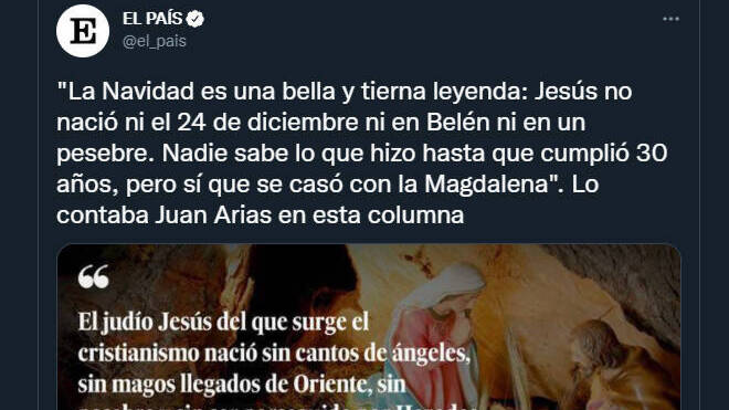 Tuit de 'El País'