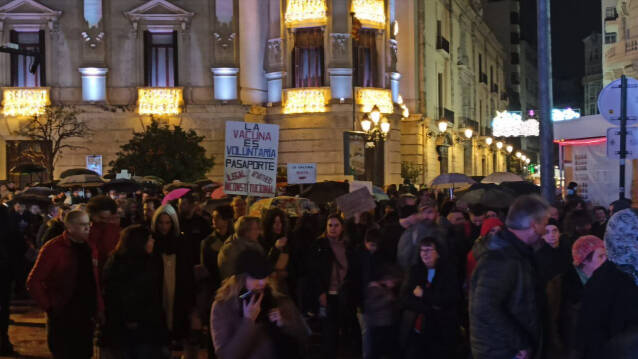 Manifestación negacionista en Valencia