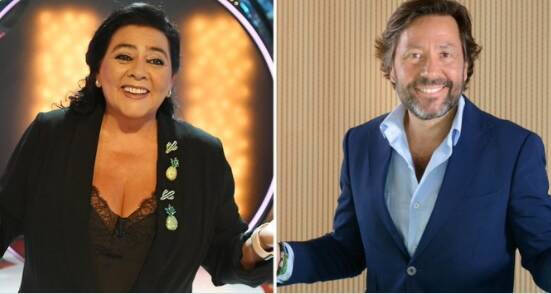 Los presentadores del programa especial de retransmisión de las campanadas en Canal Sur, María del Monte y Pepe Da Rosa.