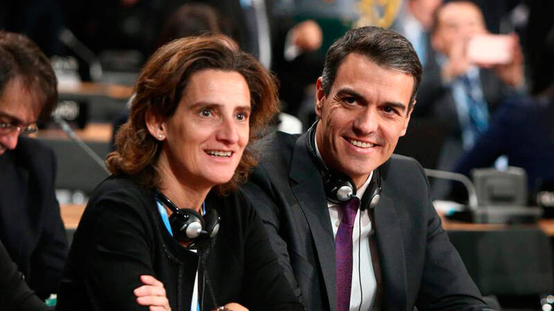 Teresa Ribera y Pedro Sánchez