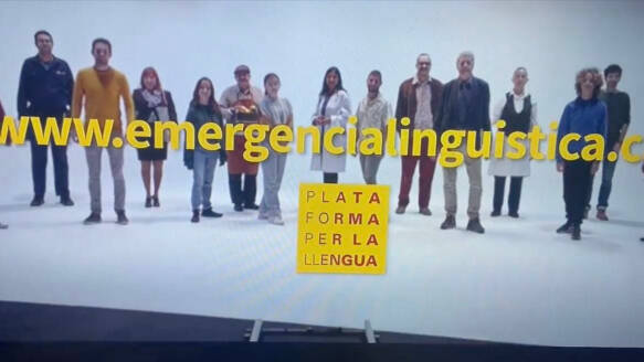 Imagen del anuncio emitido por À Punt promocionando el catalán de Plataforma per la Llengua
