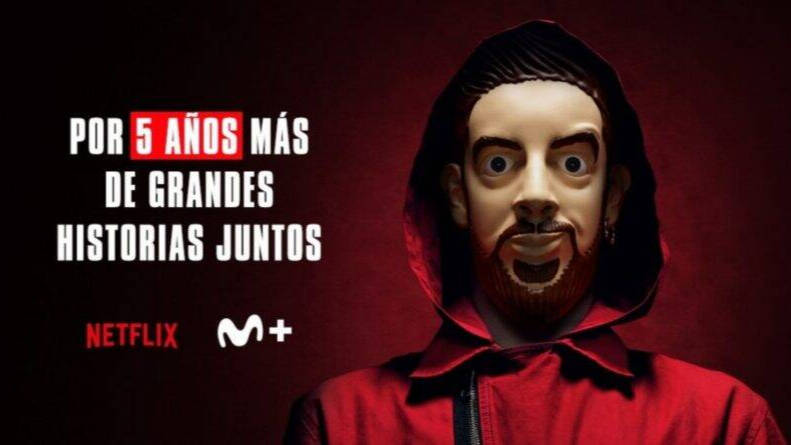 Cartel de la campaña de promoción del acuerdo entre Netflix y Movistar+ con Broncano de protagonista