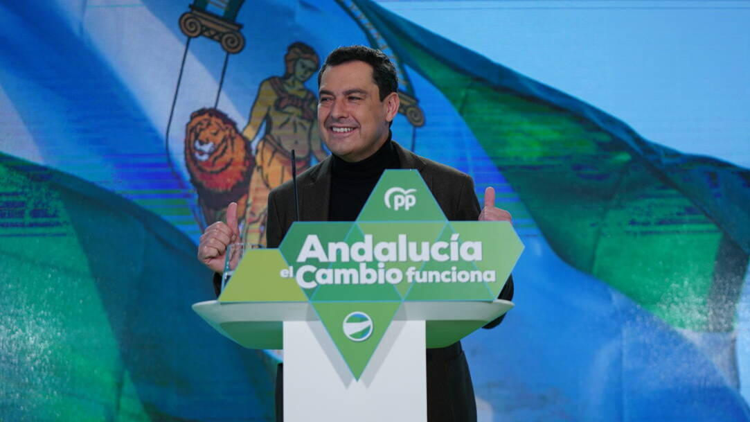 El presidente del PP-A y presidente de la Junta de Andalucía, Juanma Moreno, ayer en Cádiz.