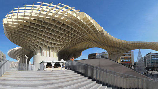 Plaza de la Encarnación en Sevilla, donde se ubica la estructura de Las Setas.