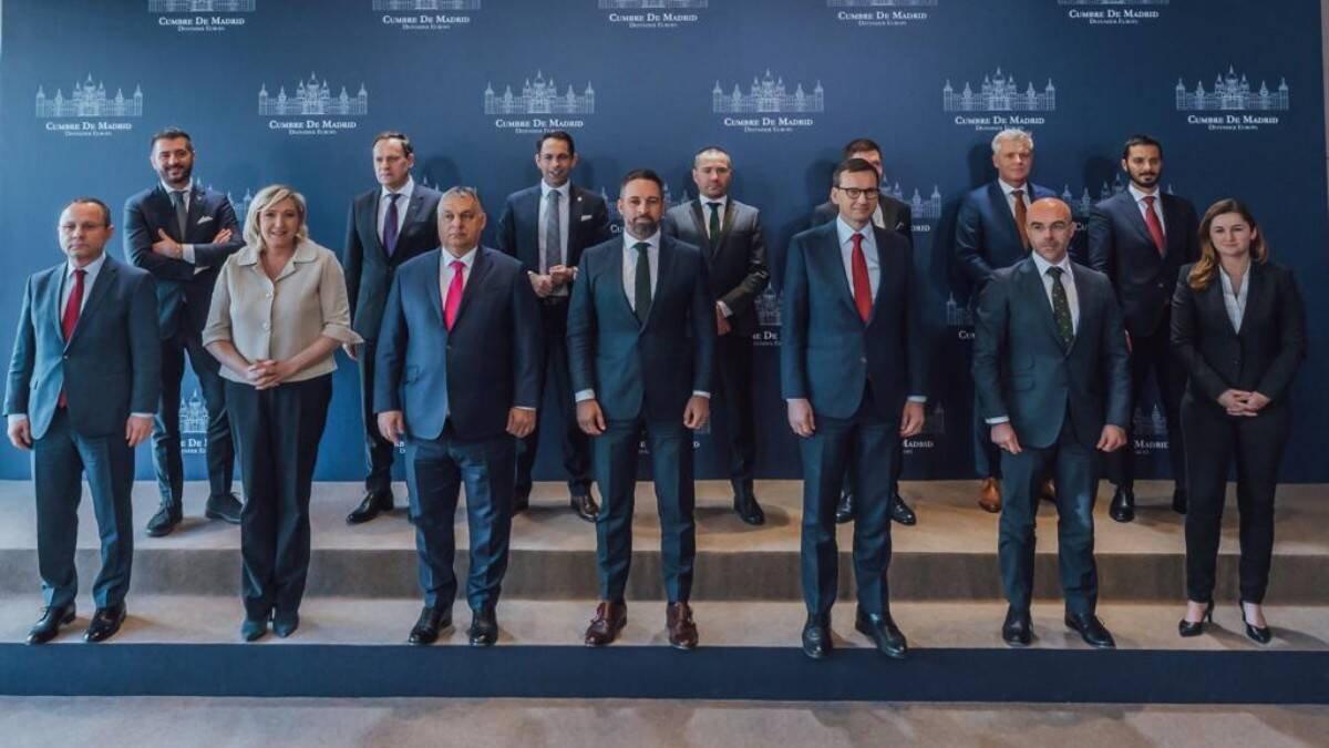 Santiago Abascal liderando la Cumbre de Madrid