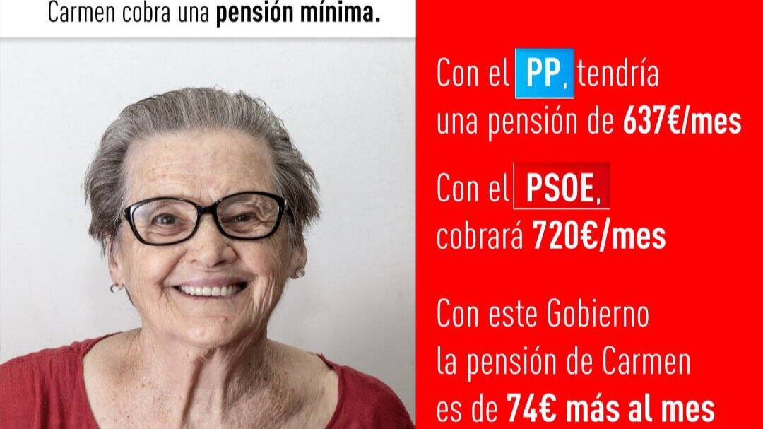 Imagen ‘fake’ de la campaña del PSOE 