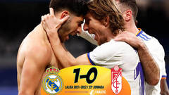 Real Madrid 1-0 Granada: Asensio despendola al Madrid