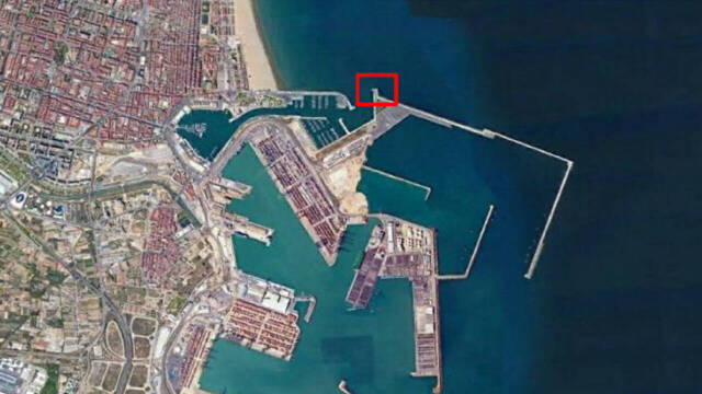 Ubicación del dispositivo en el Puerto de Valencia