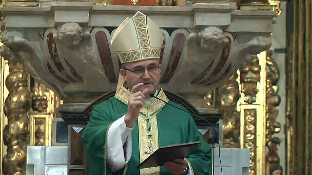 José Ignacio Munilla, obispo de la Diócesis Orihuela-Alicante durante su presentación en la Concatedral de San Nicolás el 13 de febrero pasado