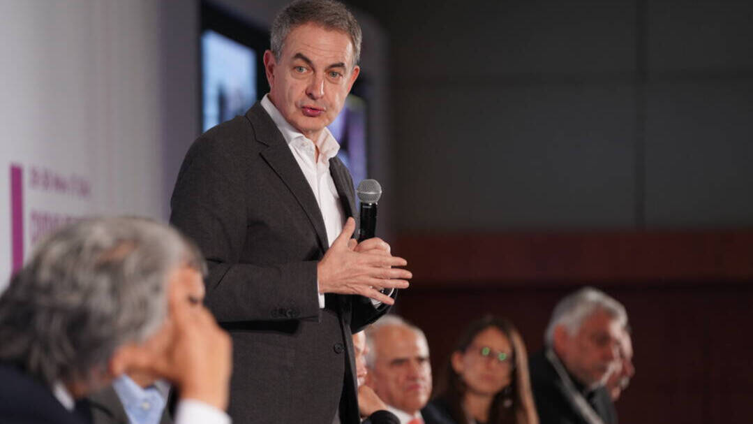 José Luis Rodríguez Zapatero en una de las reuniones del Gripo de Puebla