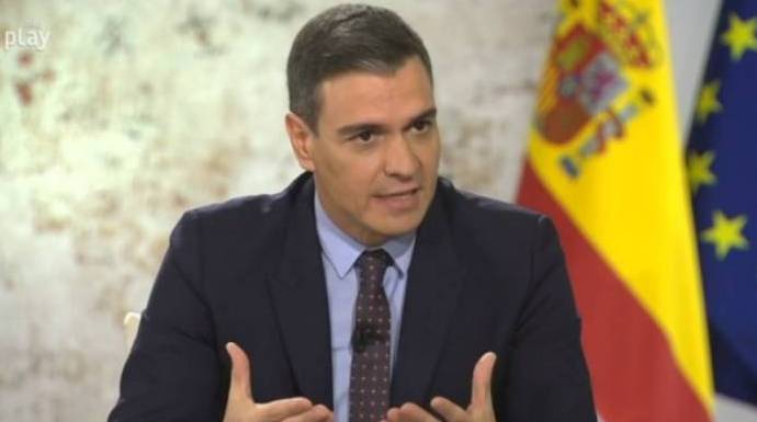 Pedro Sánchez, este lunes en TVE.