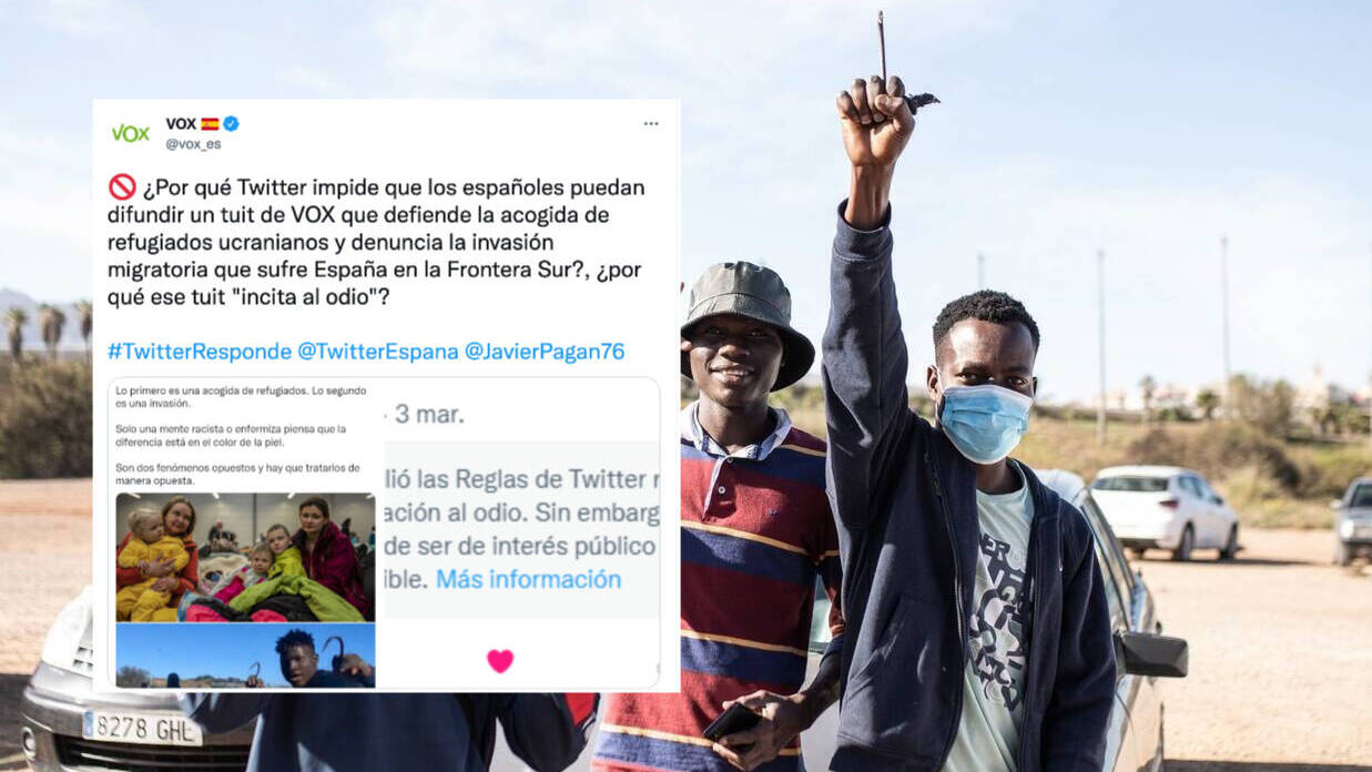 Inmigrantes con ganchos tras el salto masivo a la valla de Melilla