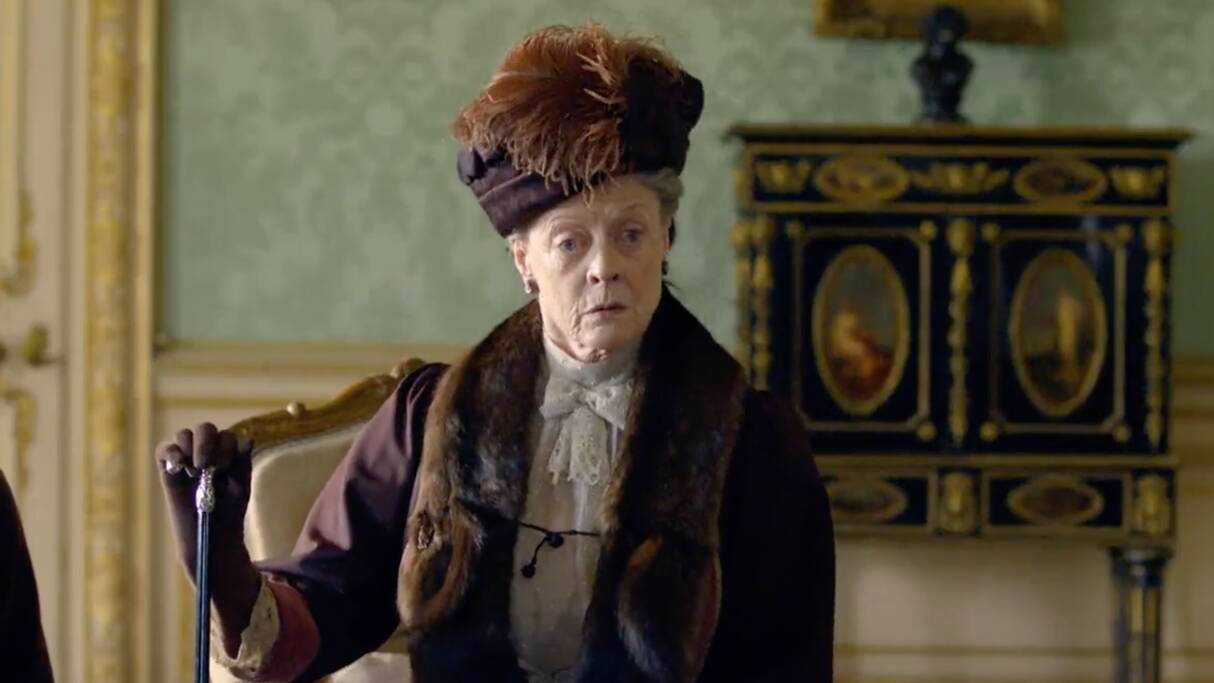 Una de las protagonistas de Downton Abbey (Maggie Smith)