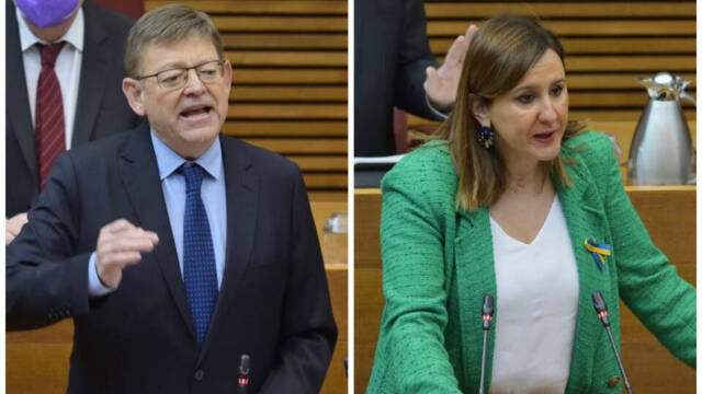 Ximo Puig y María José Catalá en la sesión de control