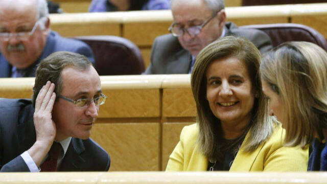 Alfonso Alonso y Fátima Báñez en el Senado cuando eran ministros