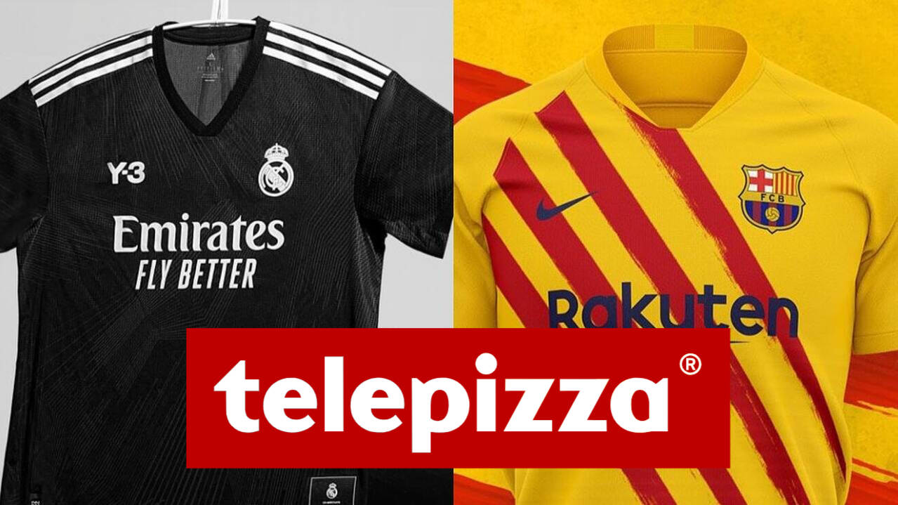 Camisetas del Real Madrid y Barça