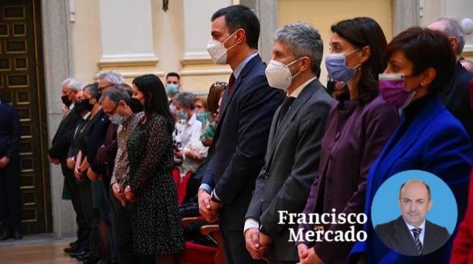 Sánchez y Marlaska, en el último homenaje a las víctimas del terrorismo.