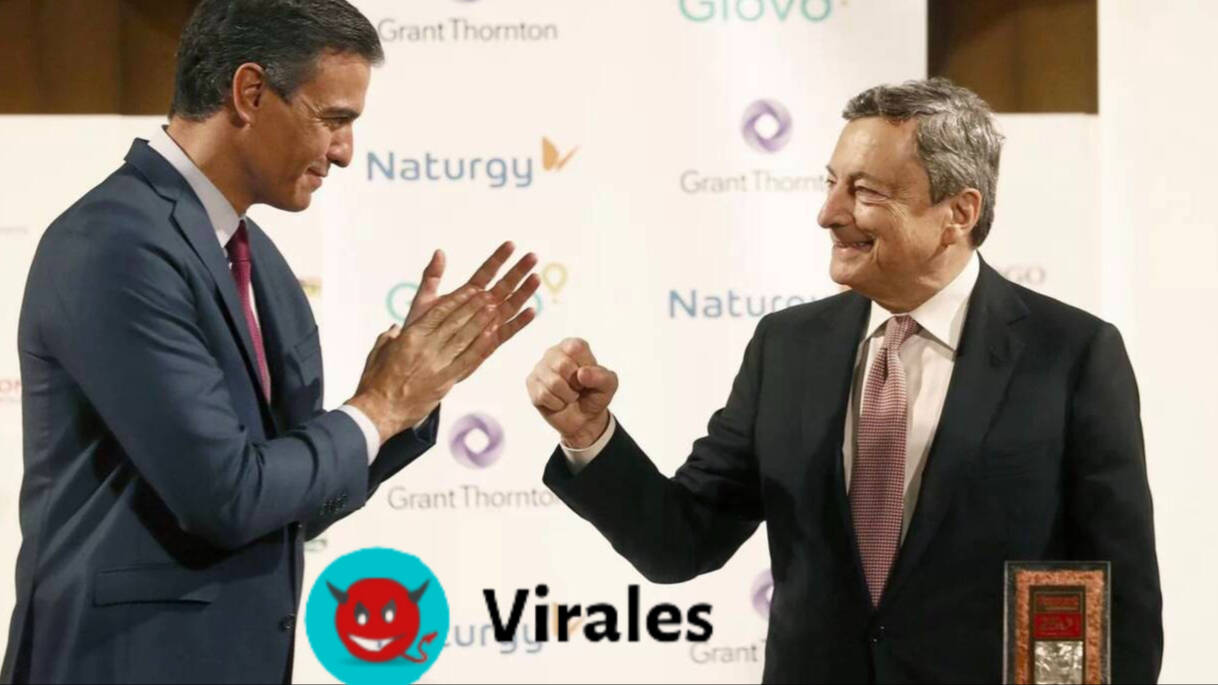 Pedro Sánchez y Mario Draghi