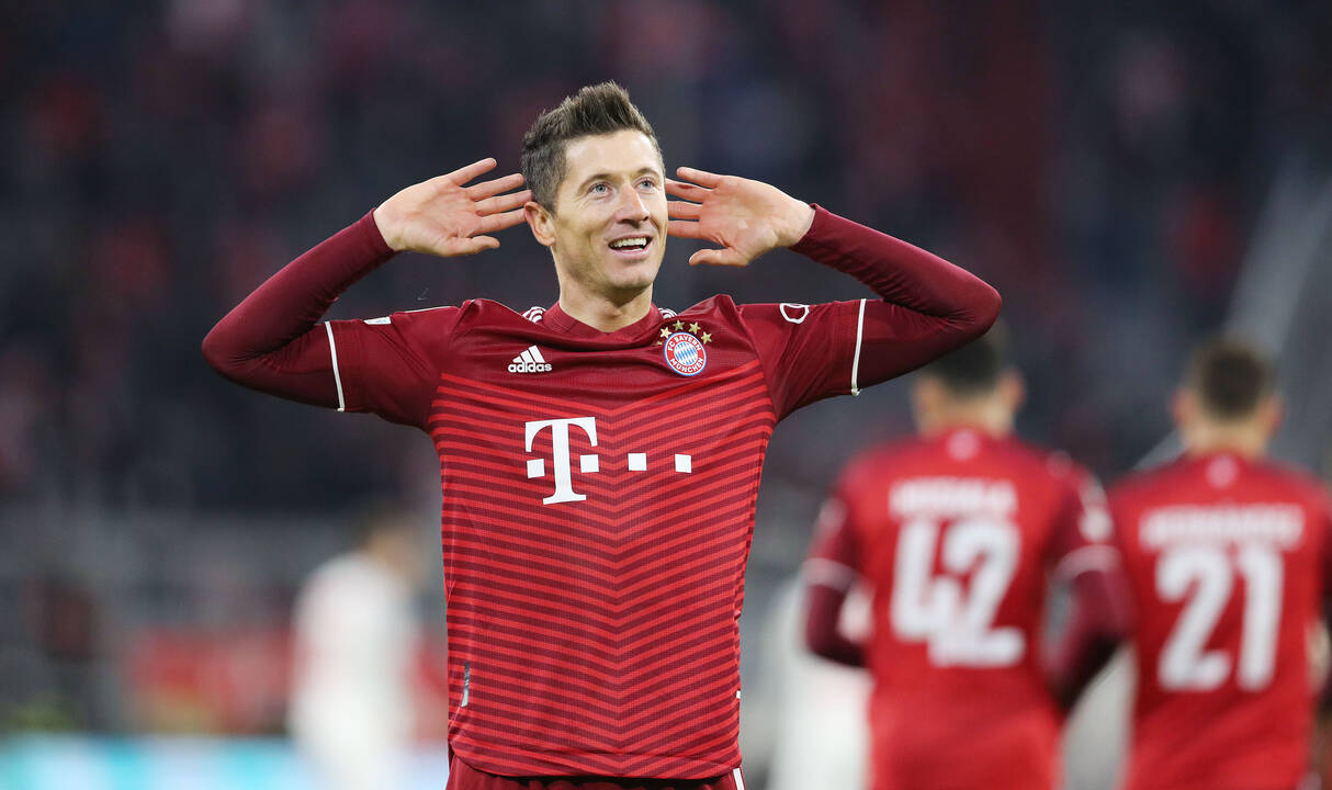 Robert Lewandowski celebra un gol con el Bayern de Munich.