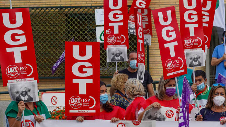 Una de las últimas concentraciones de UGT en Sevilla.