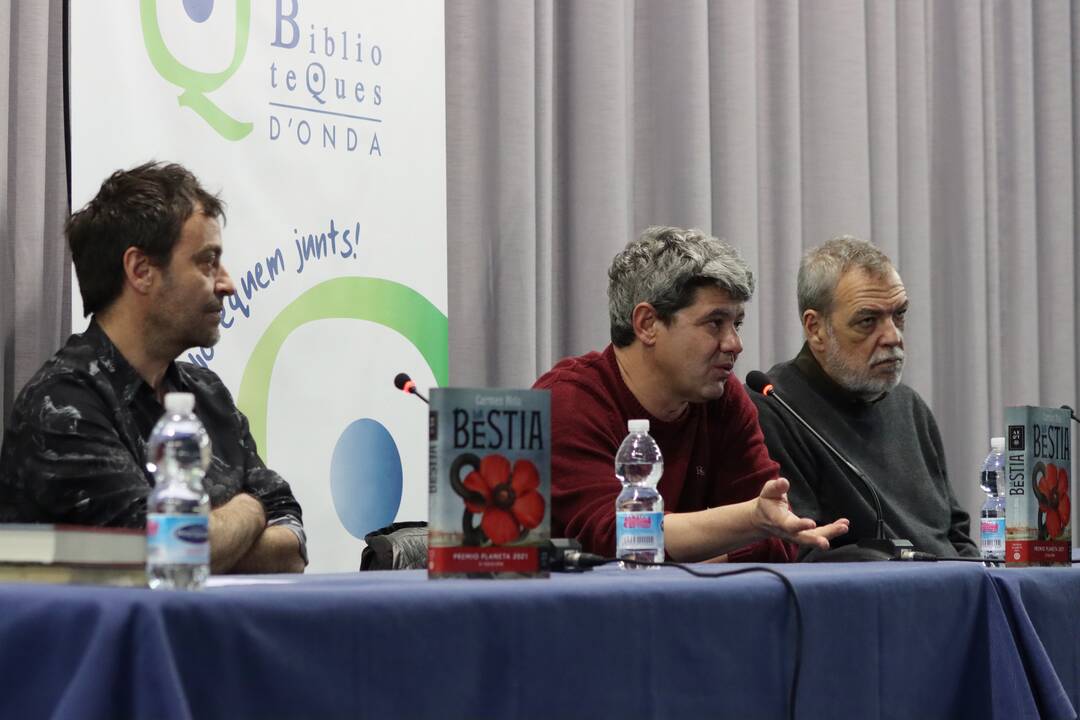 Agustín Martínez, Jorge Díaz y Antonio Mercero creadores de Carmen Mola. 