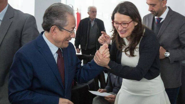 El Síndic de Greuges, Ángel Luna, junto a la vicepresidenta y consellera de Igualtat, Mónica Oltra.