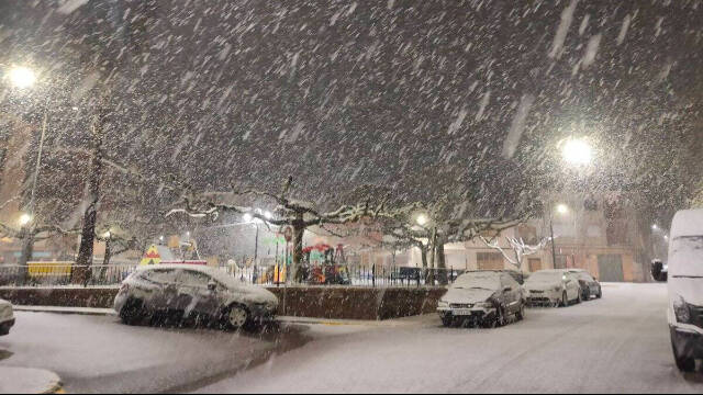 Imagen de Ayora, no de los municipios afectados por la nieve.