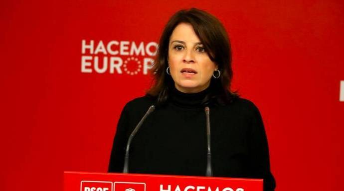 La números del PSOE, Adriana Lastra, este miércoles.
