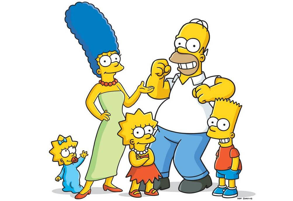 Los miembros de la familia Simpson.