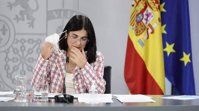 La ministra Carolina Darias, este martes tras el Consejo de Ministros.