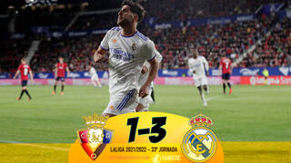 Osasuna 1-3 Real Madrid: LaLiga ya se acaricia