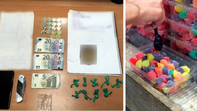 El detenido vendía cocaína en su establecimiento de golosinas