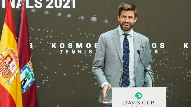 El futbolista Gerard Piqué, propietario de Kosmos Tenis, durante la presentación de la Copa Davis - IMAGEN DE ARCHIVO
