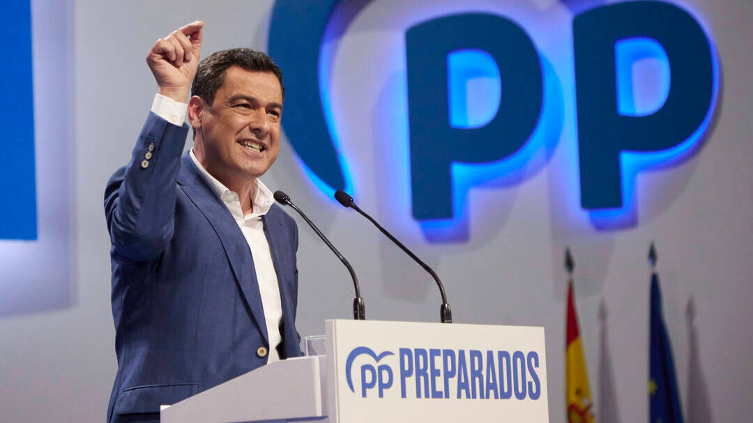 El presidente de la Junta y del PP-A, Juanma Moreno.
