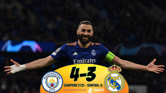 Manchester City  4 – 3 Real Madrid: Al Madrid no le mata nadie