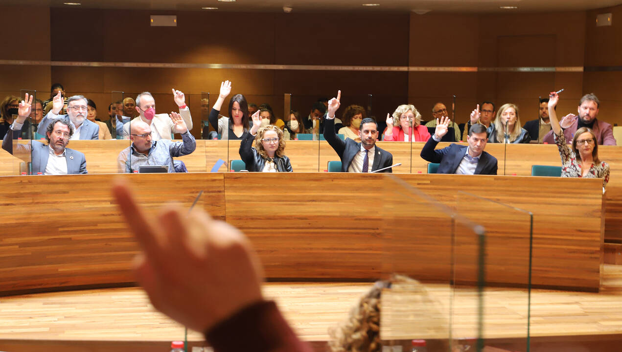 Imatge durant la votació del Ple de la Diputació - DIPUTACIÓ DE VALENCIA