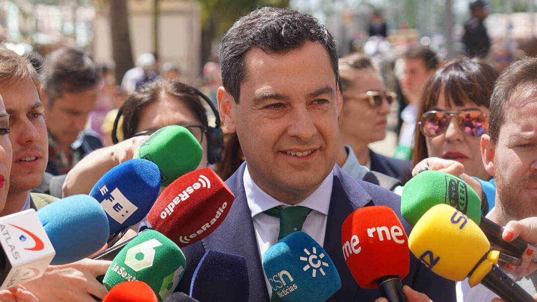 El presidente de la Junta de Andalucía, Juanma Moreno (PP-A).
