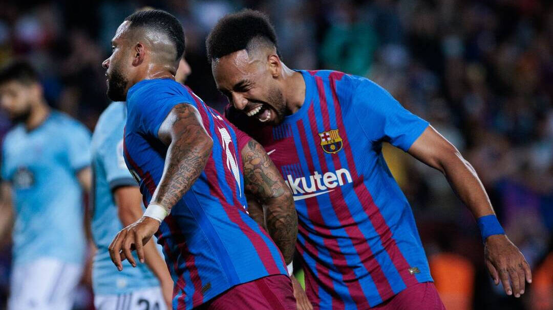 Memphis y Aubameyang, goleadores del Barcelona / FOTO: FCB