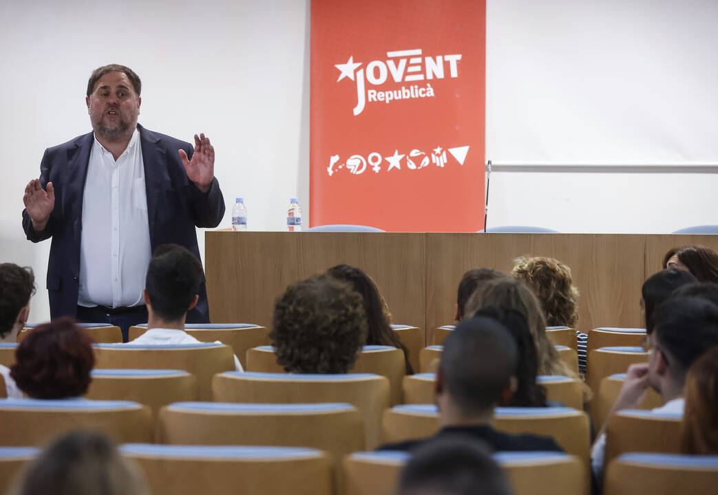 El presidente de Esquerra Republicana, Oriol Junqueras, pronunció la charla 'Aproximació històrica a la repressió contra l'independentisme', en la Univesitat de Valencia esta semana.