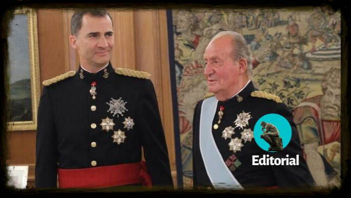 El Rey Felipe y el Rey Juan Carlos, hace años