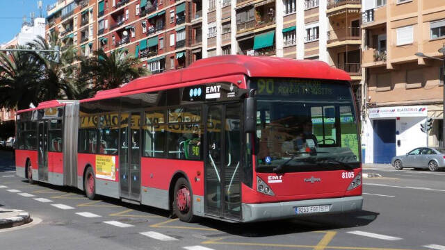 Autobús de la EMT de Valencia.
