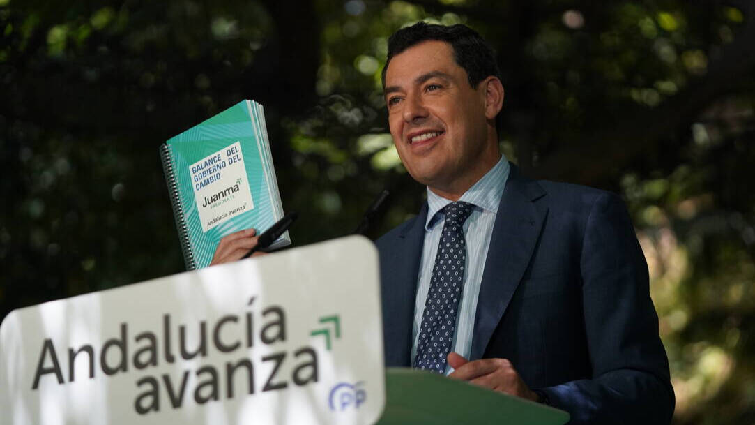 El presidente de la Junta de Andalucía y del PP-A, Juanma Moreno.