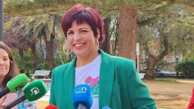 La candidata a las elecciones de Adelante Andalucía, Teresa Rodríguez.
