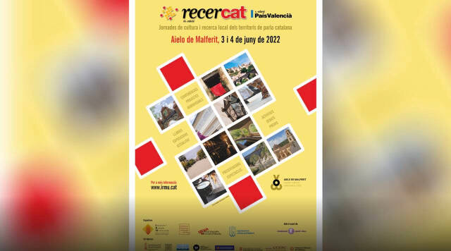 Cartel de Recercat, la fiesta catalanista que se celebra en Aielo de Malferit con colaboración de la Generalitat y el Ayuntamiento