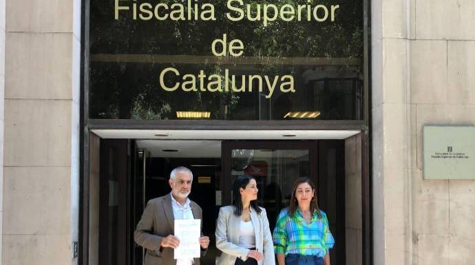 Inés Arrimadas, este miércoles a la salida de la Fiscalía de Cataluña.