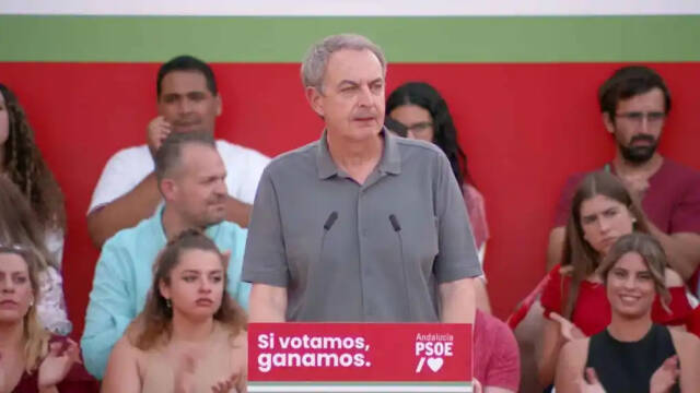 José Luis Rodríguez Zapatero en el mitin en Andalucía