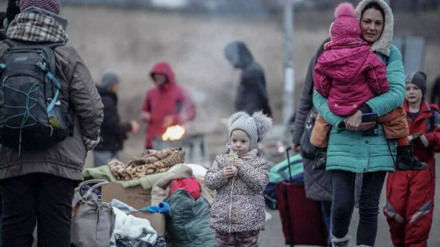 Foto de archivo. Refugiados ucranianos.