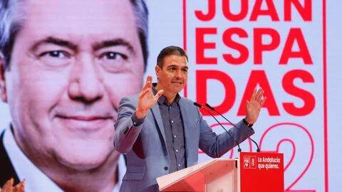 Pedro Sánchez, en un acto de la campaña electoral andaluza.