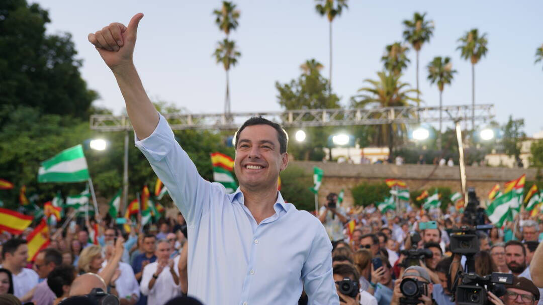 El presidente de la Junta de Andalucía y ganador de las elecciones del 19J, Juanma Moreno.